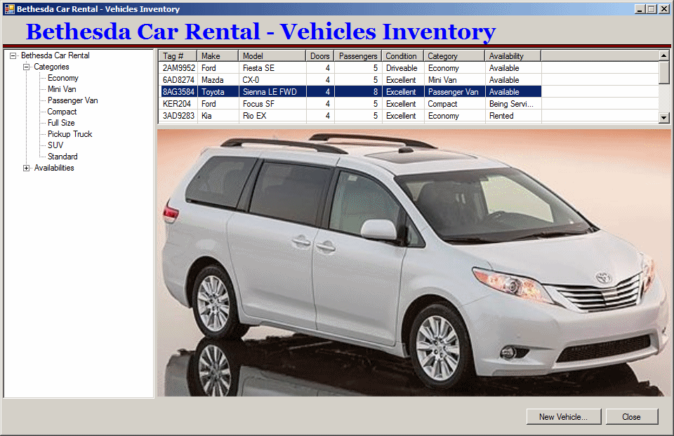 XPath Sample Application Bethesda Car Rental