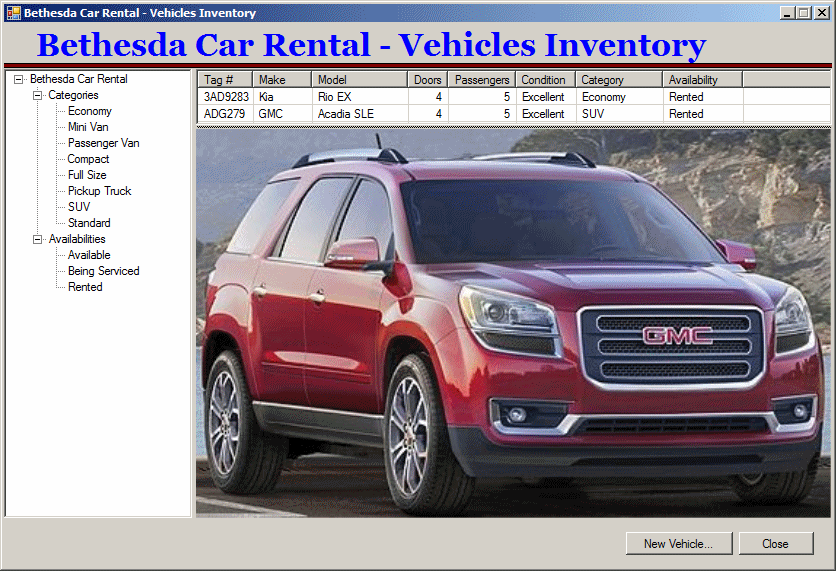 XPath Sample Application Bethesda Car Rental
