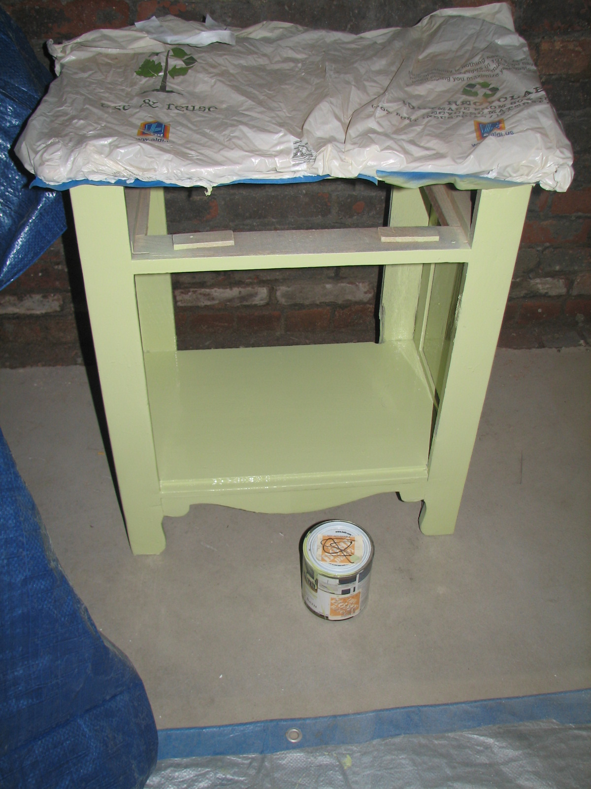 Antique Night Stand Sanding and Glazing FunCycled