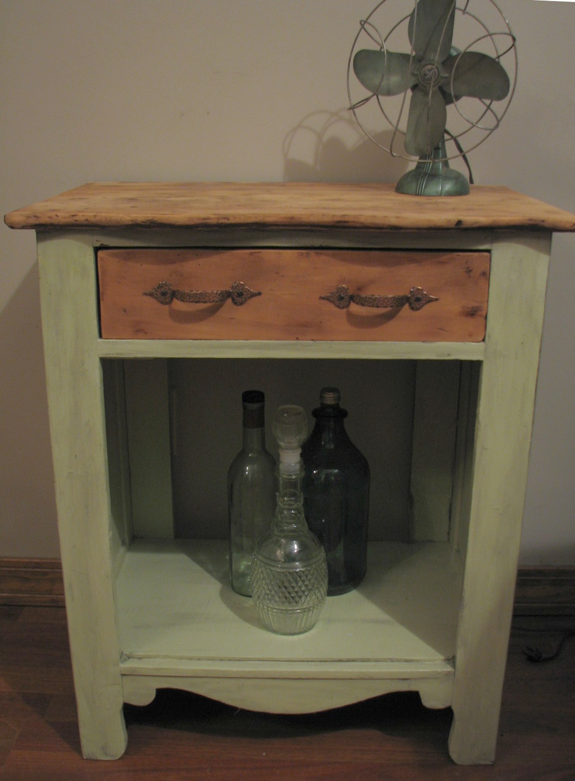 Antique Night Stand Sanding and Glazing FunCycled