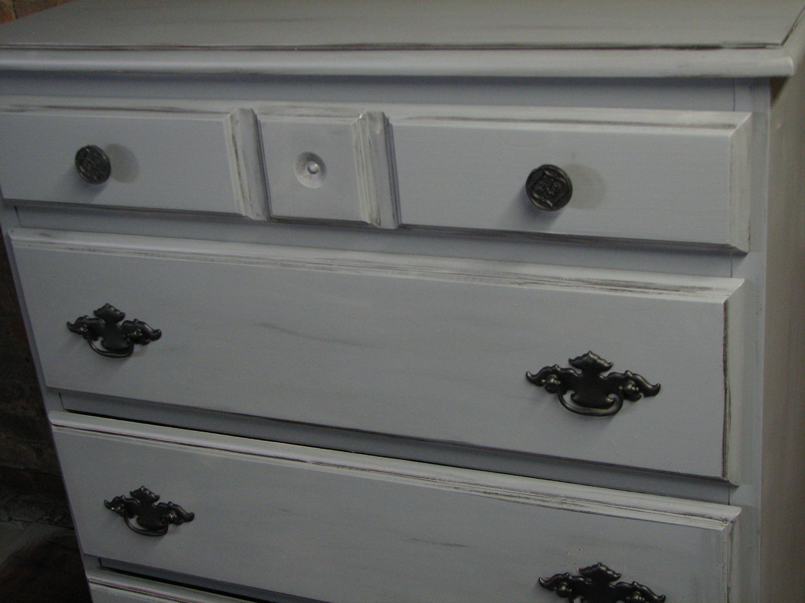 Grey Dresser with Black Glazing FunCycled