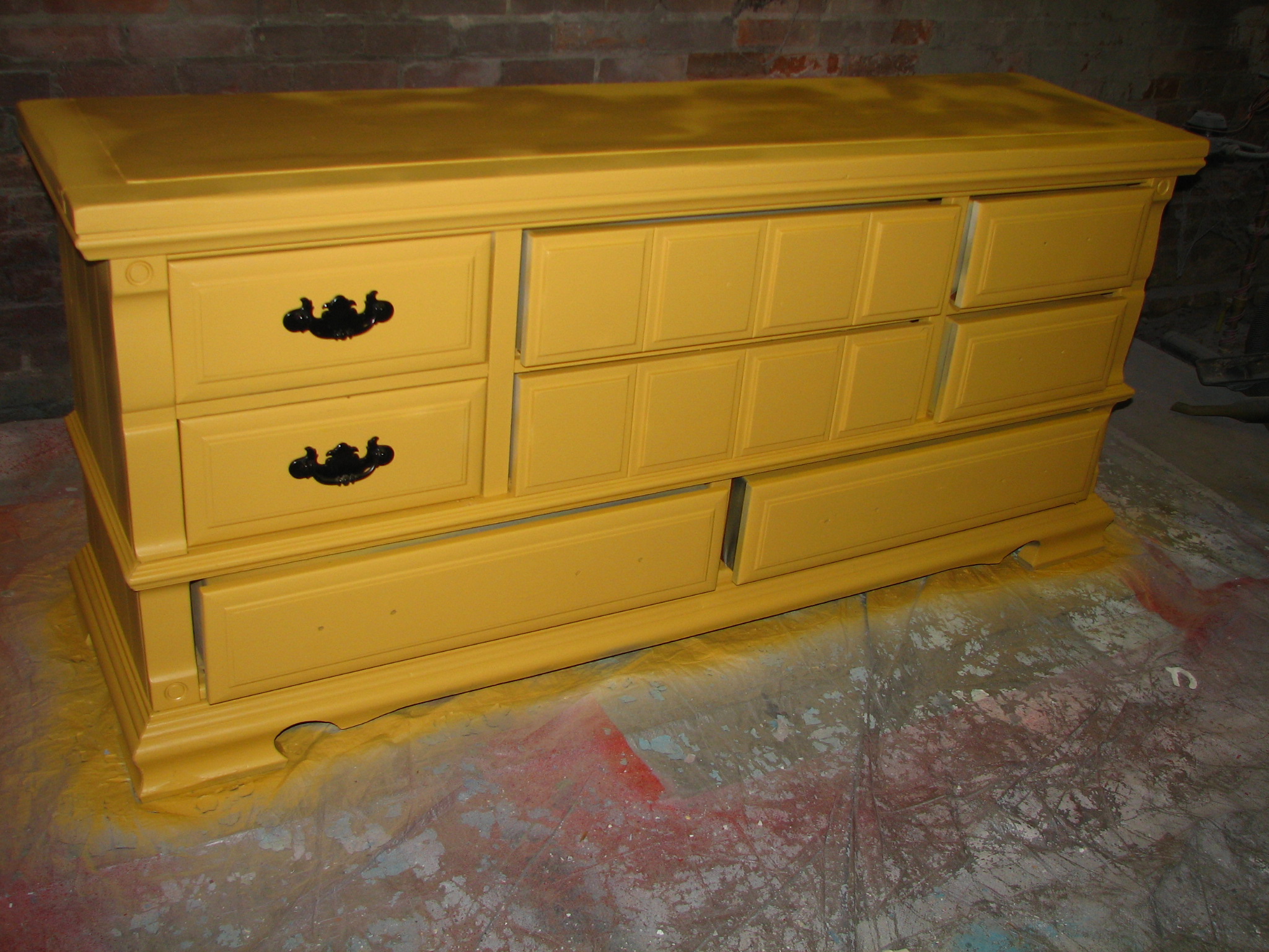 Yellow Dresser Makeover FunCycled