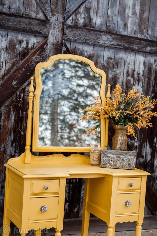 Mustard Yellow Vanity Tuesday's Treasures FunCycled