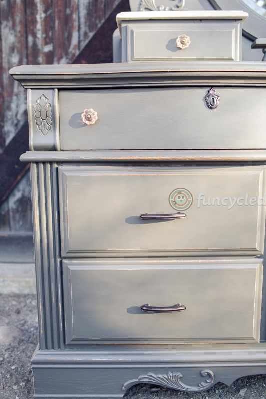 Grey Mirrored Dresser For Sale Tuesday's Treasures FunCycled