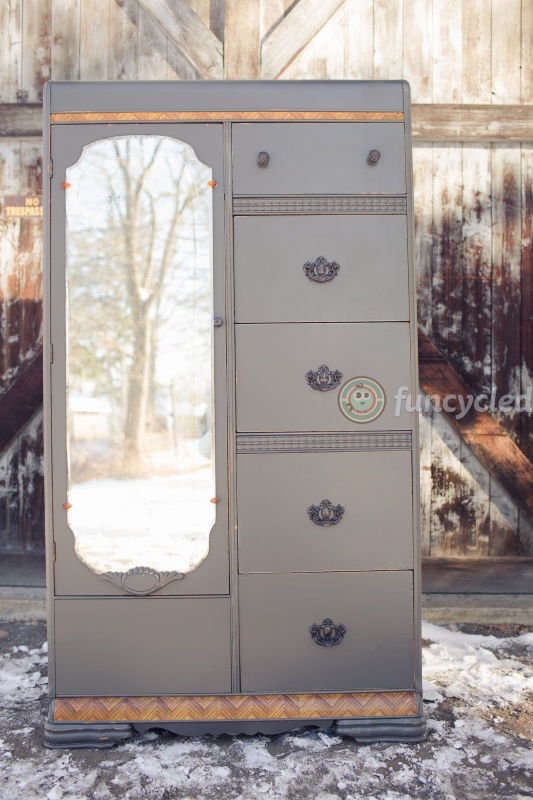 Cedar Armoire Makeover Tuesday's Treasures FunCycled