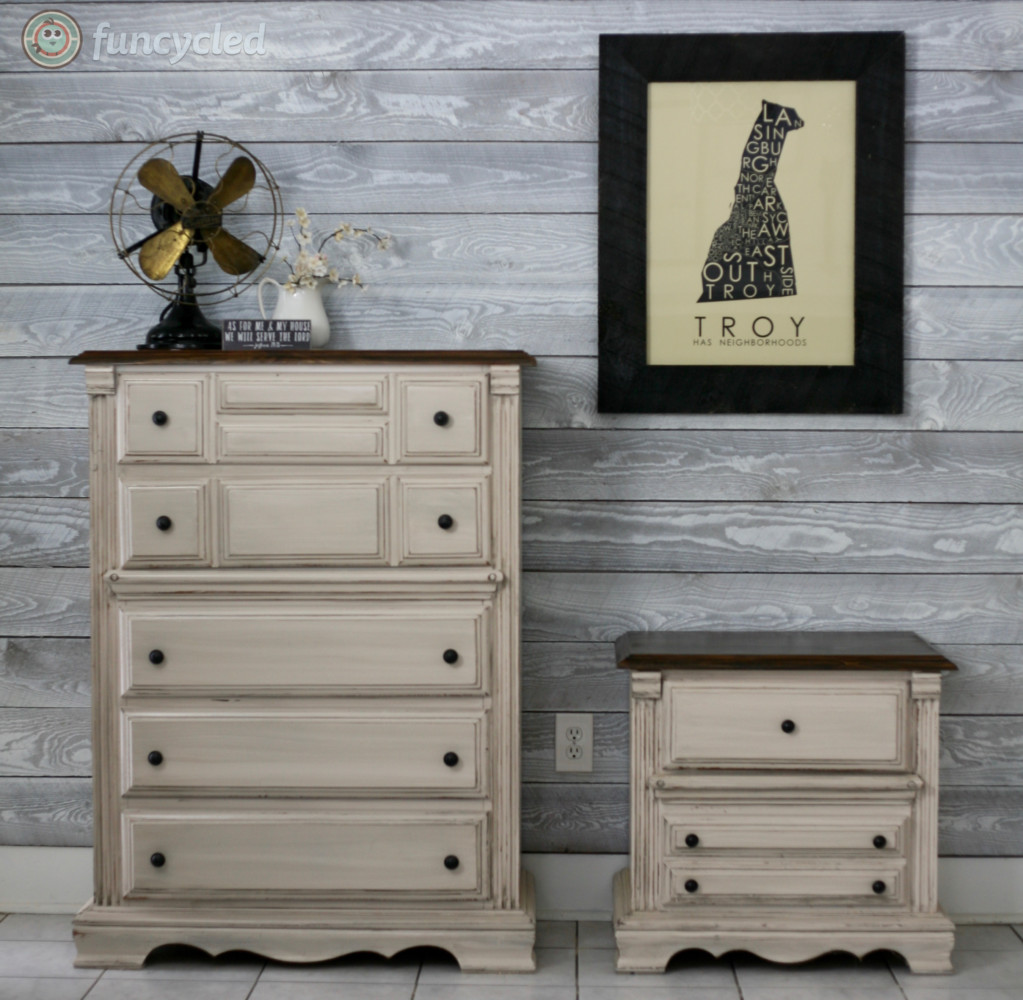 Cream and Wood Top Dresser FunCycled