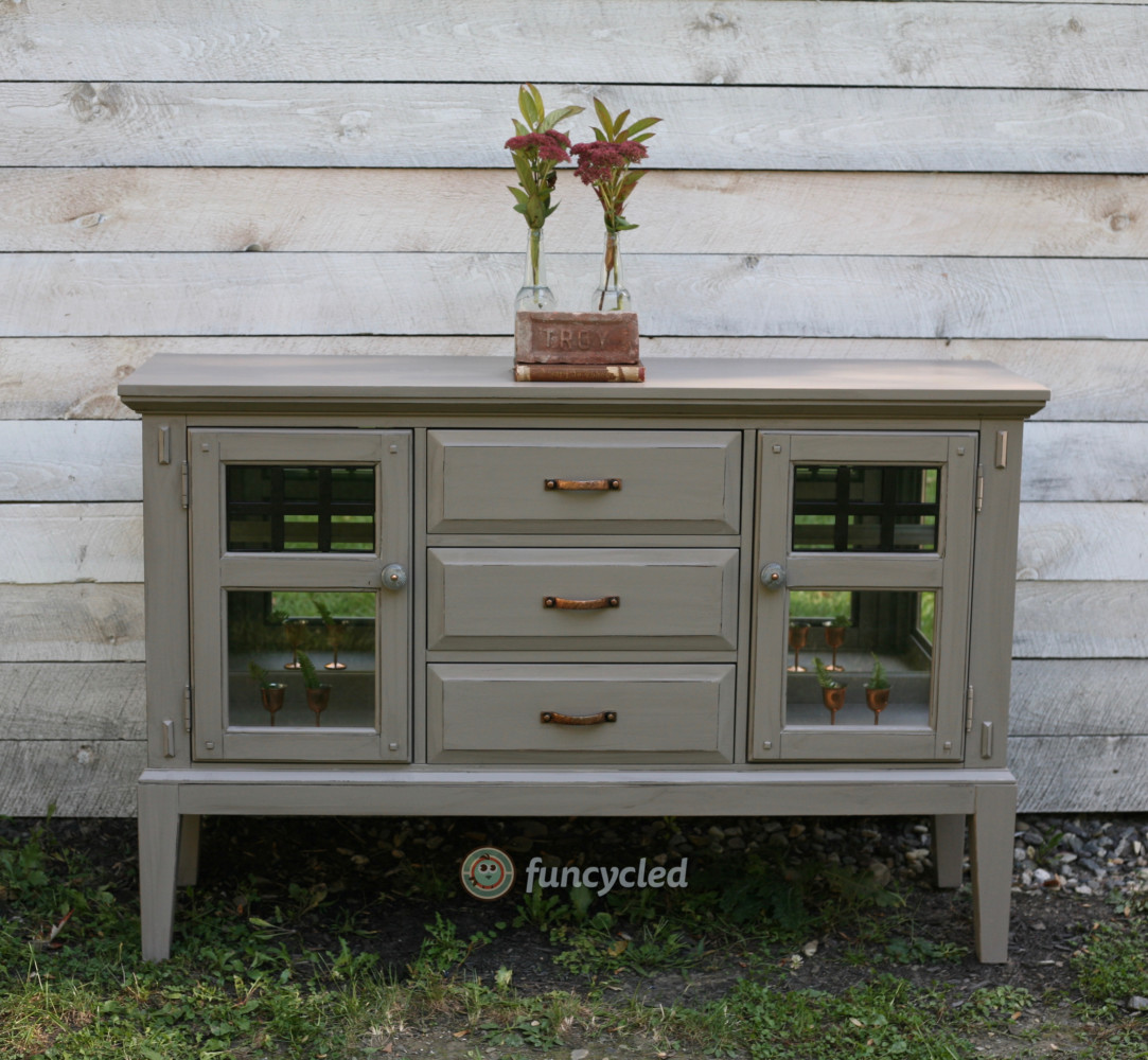 Gray Buffet with Copper Hardware FunCycled