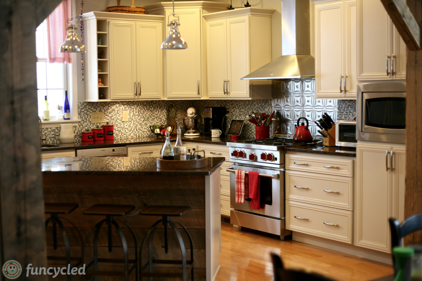 Benjamin Moore’s Wind’s Breath Painted Kitchen FunCycled