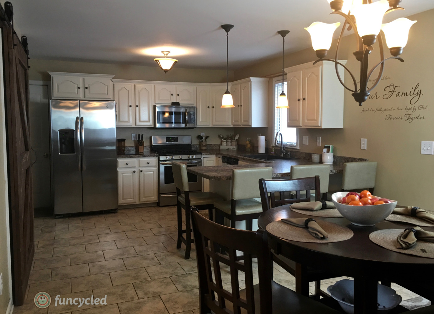Oak Kitchen Painted Navajo White FunCycled