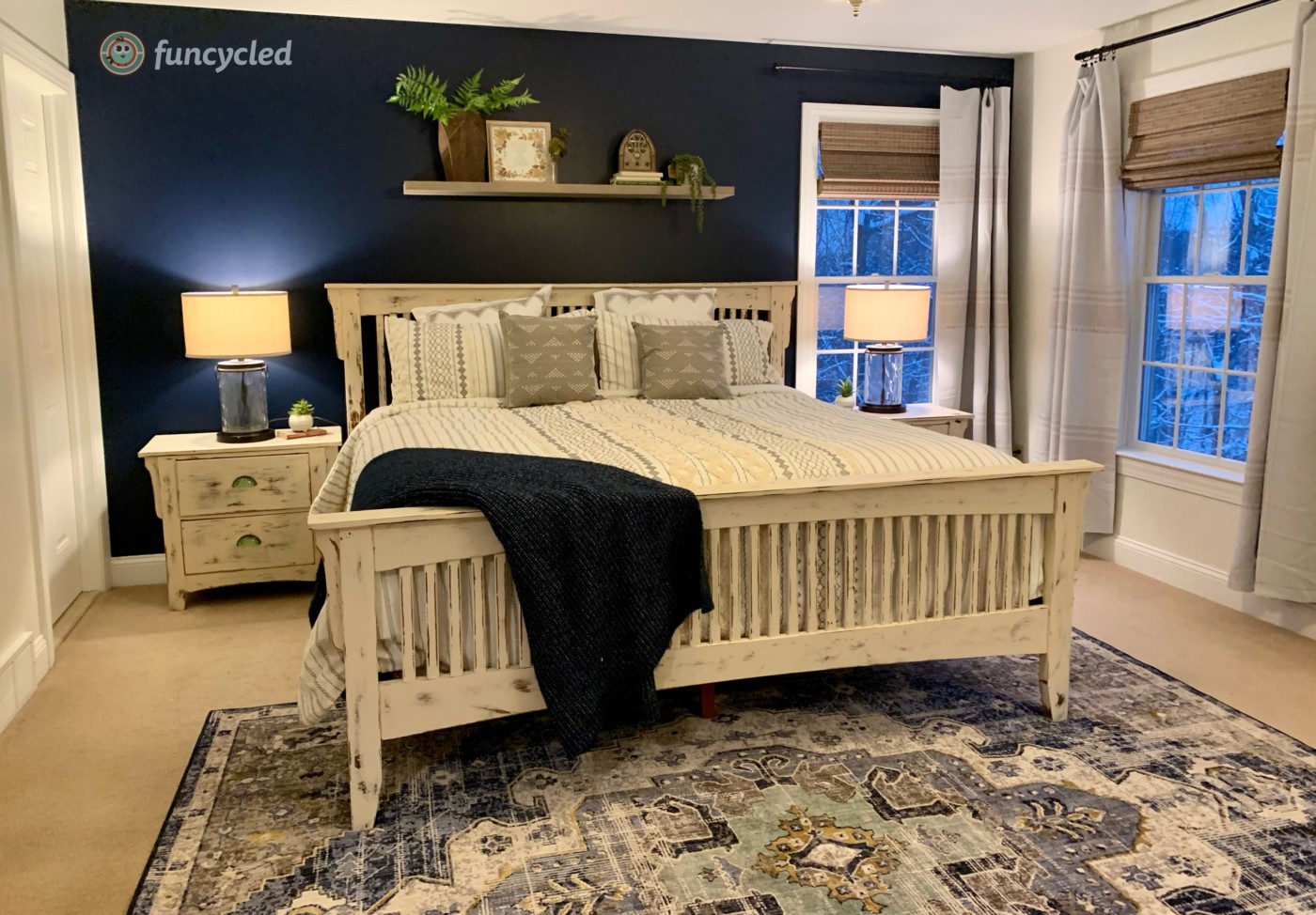 Owner's Suite Bedroom Makeover + Repurposed Mission Style Furniture