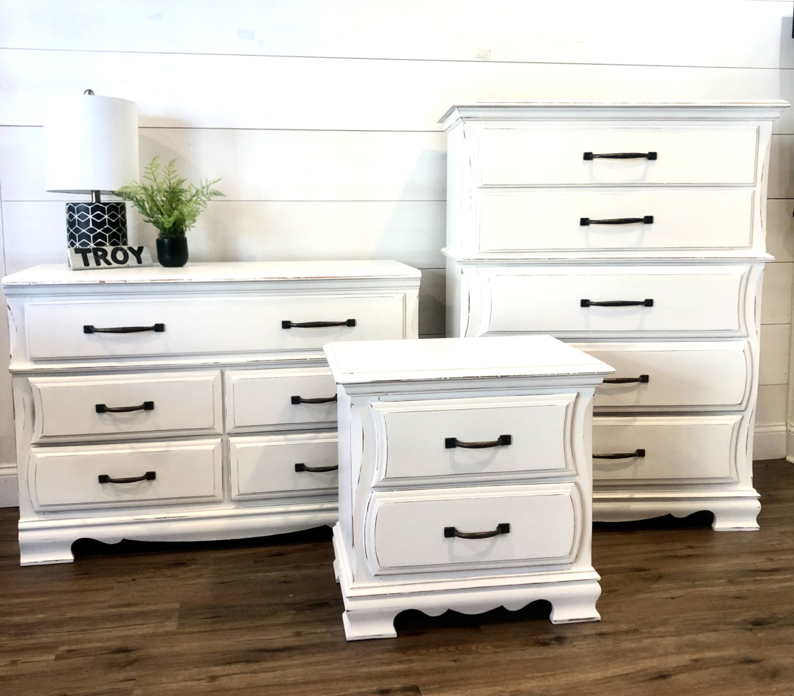 White Dresser Set Makeover FunCycled