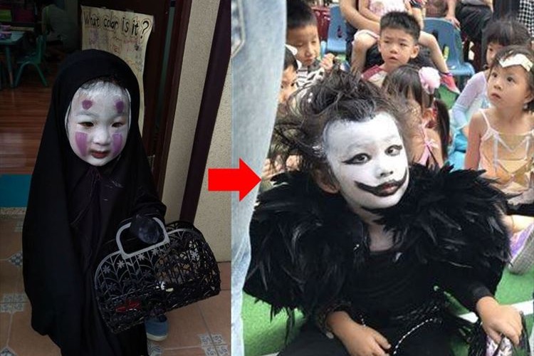 昨年のハロウィン…カオナシに扮して周囲の子供を泣かしたあの子が今年もまた… FUNDO