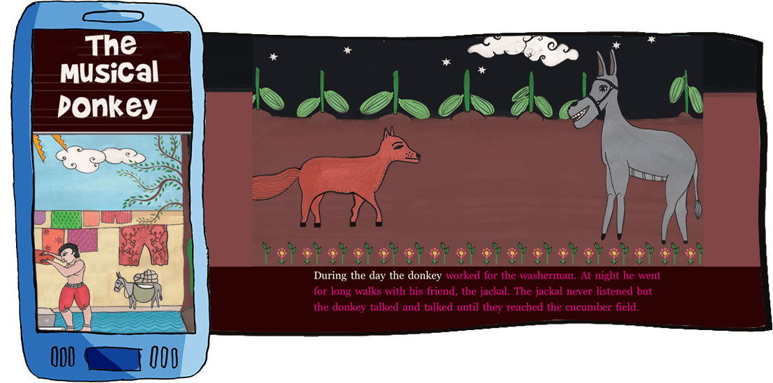 Musical Donkey Story Book with Short Moral for Kids