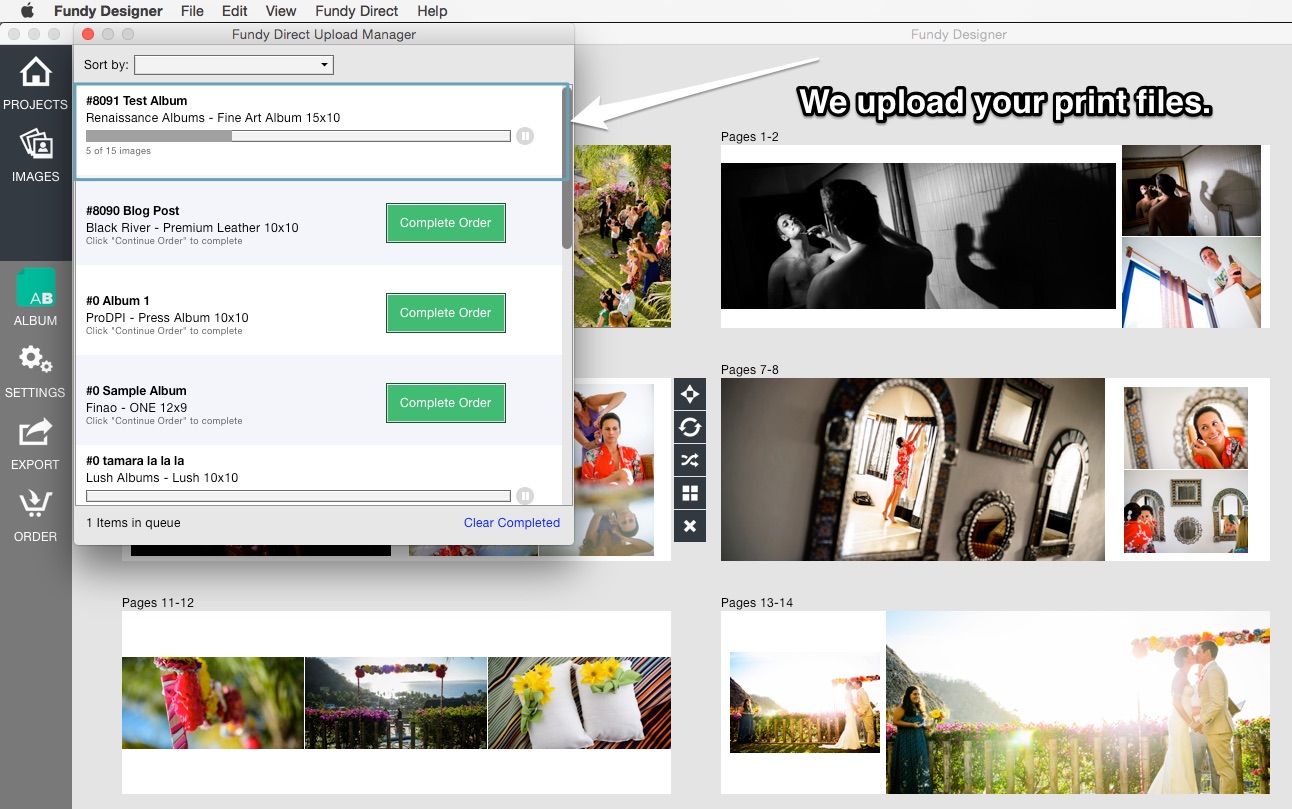 Feature Easy Album Ordering with Fundy Direct Fundy Designer