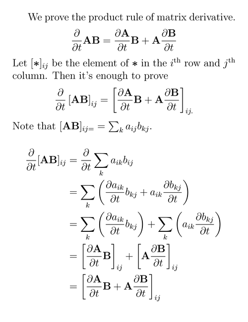 Funes el memorioso » matrix derivative
