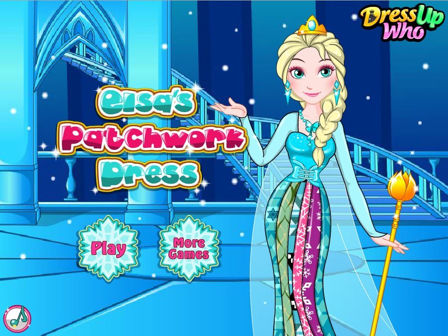 Patchwork Dress For Elsa Game Fun Girls Games