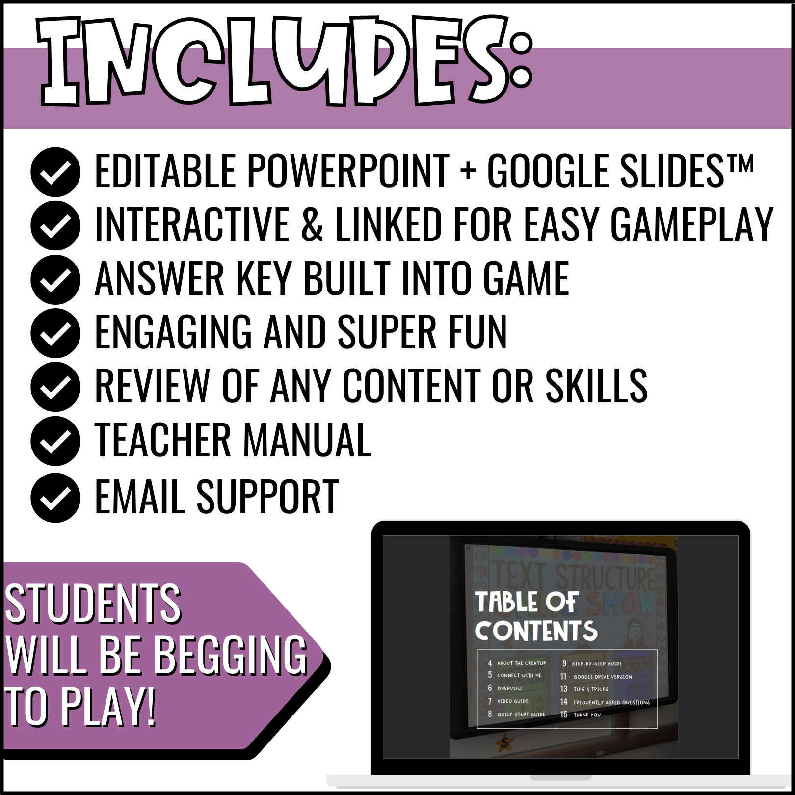 Make Your Own Interactive Game Show Editable Review Game Template for