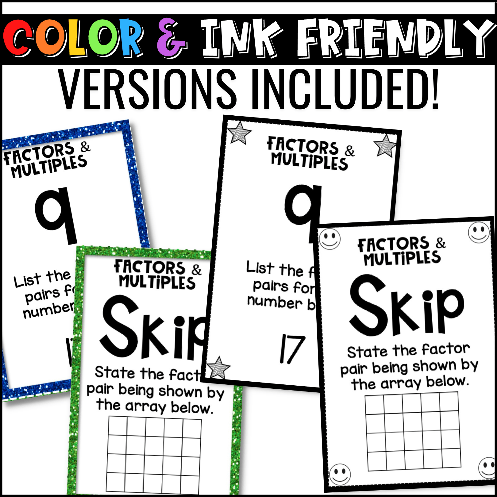 Factors and Multiples Game UKnow Math Review Game for 4th Grade 4.OA