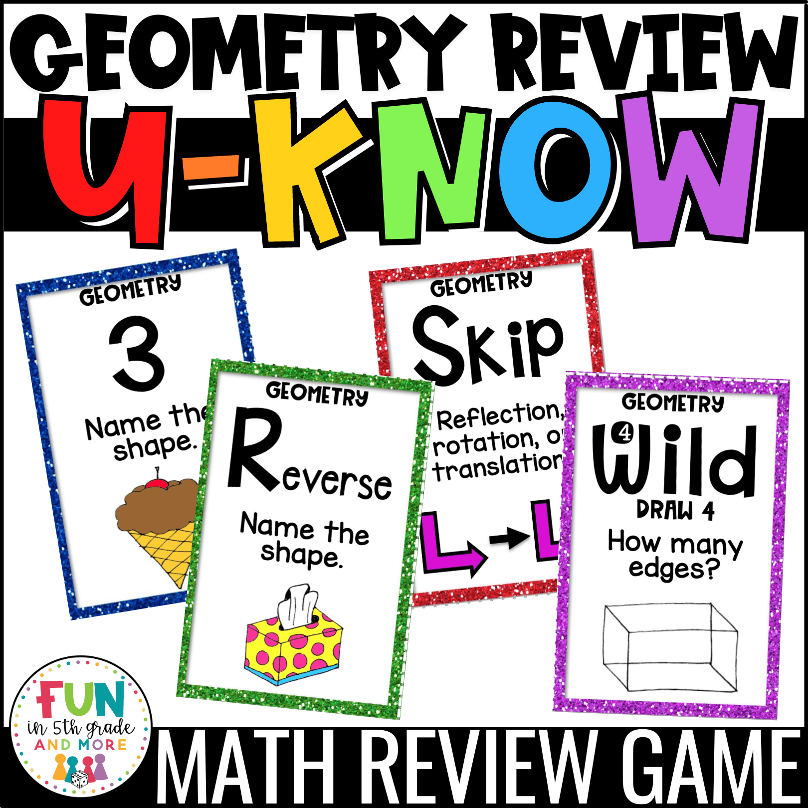 Geometry Review Game UKnow Math Review Activity Fun in 5th Grade