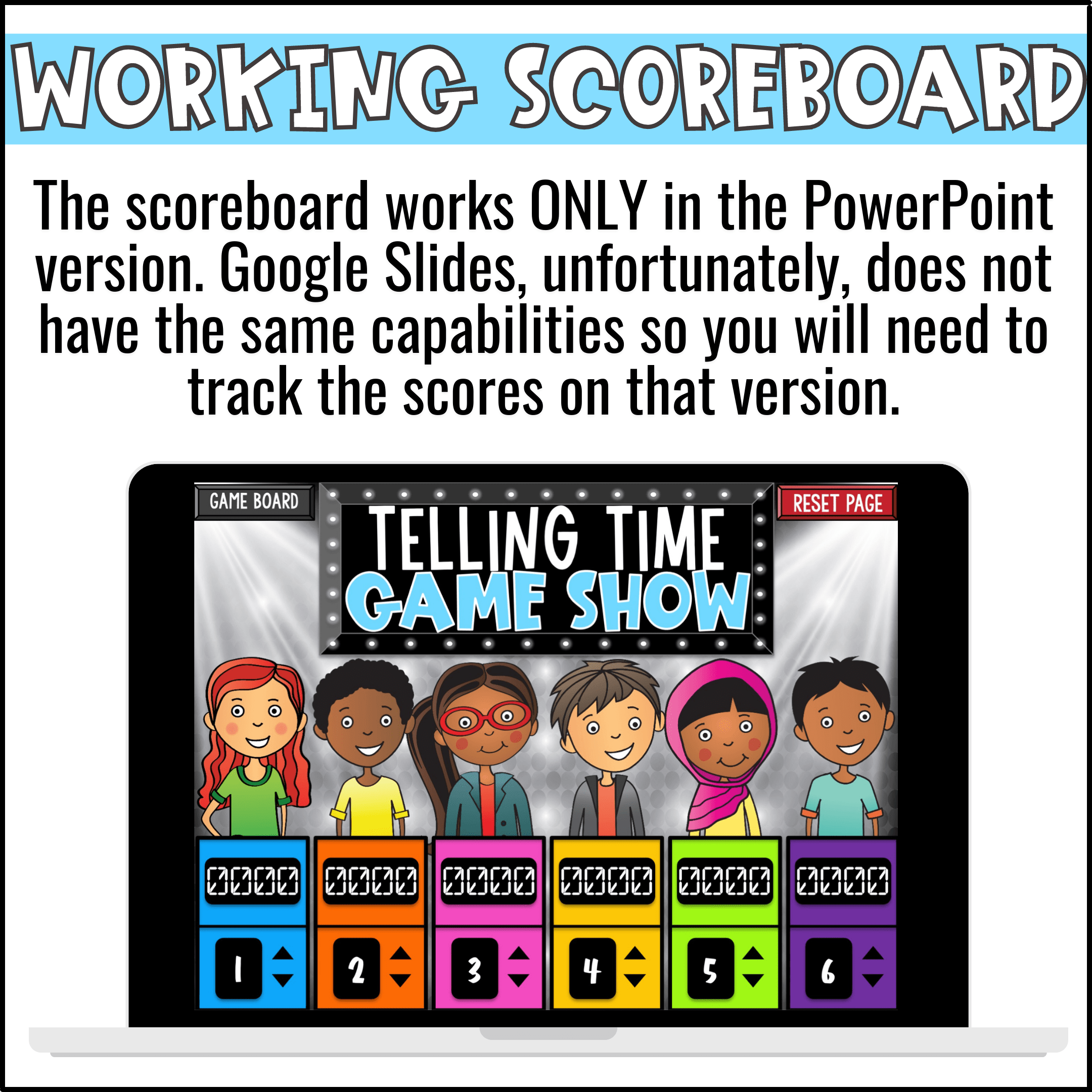 Telling Time Game Show for 3rd Grade Math Review - Fun in 5th Grade & MORE