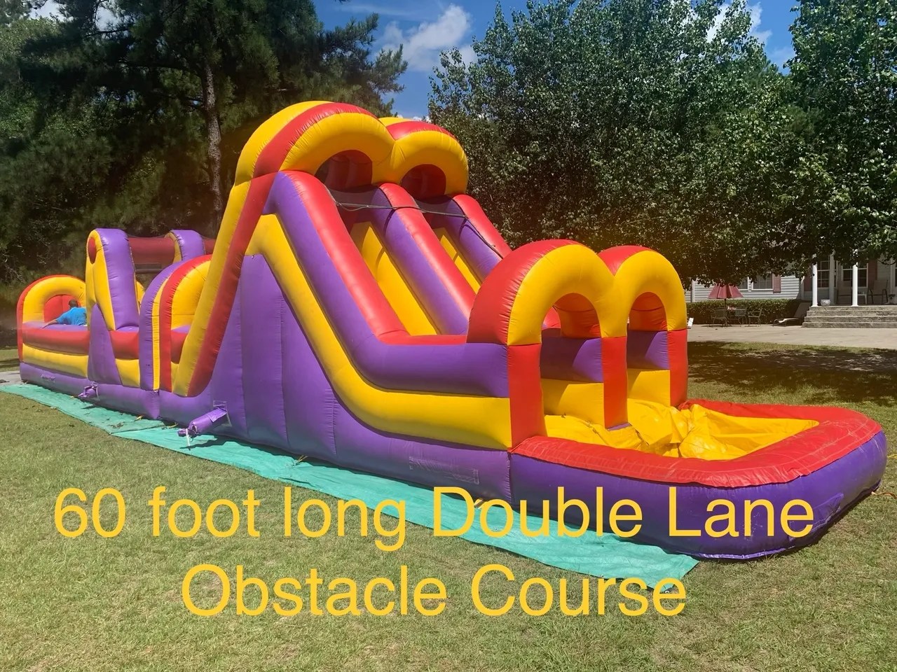 60' Double Lane Obstacle Course Inflatable Rentals Statesboro GA