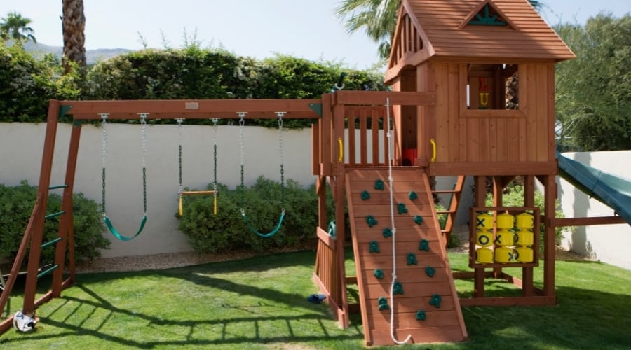How To Attach A Swing Set To A Playhouse Fun In The Yard