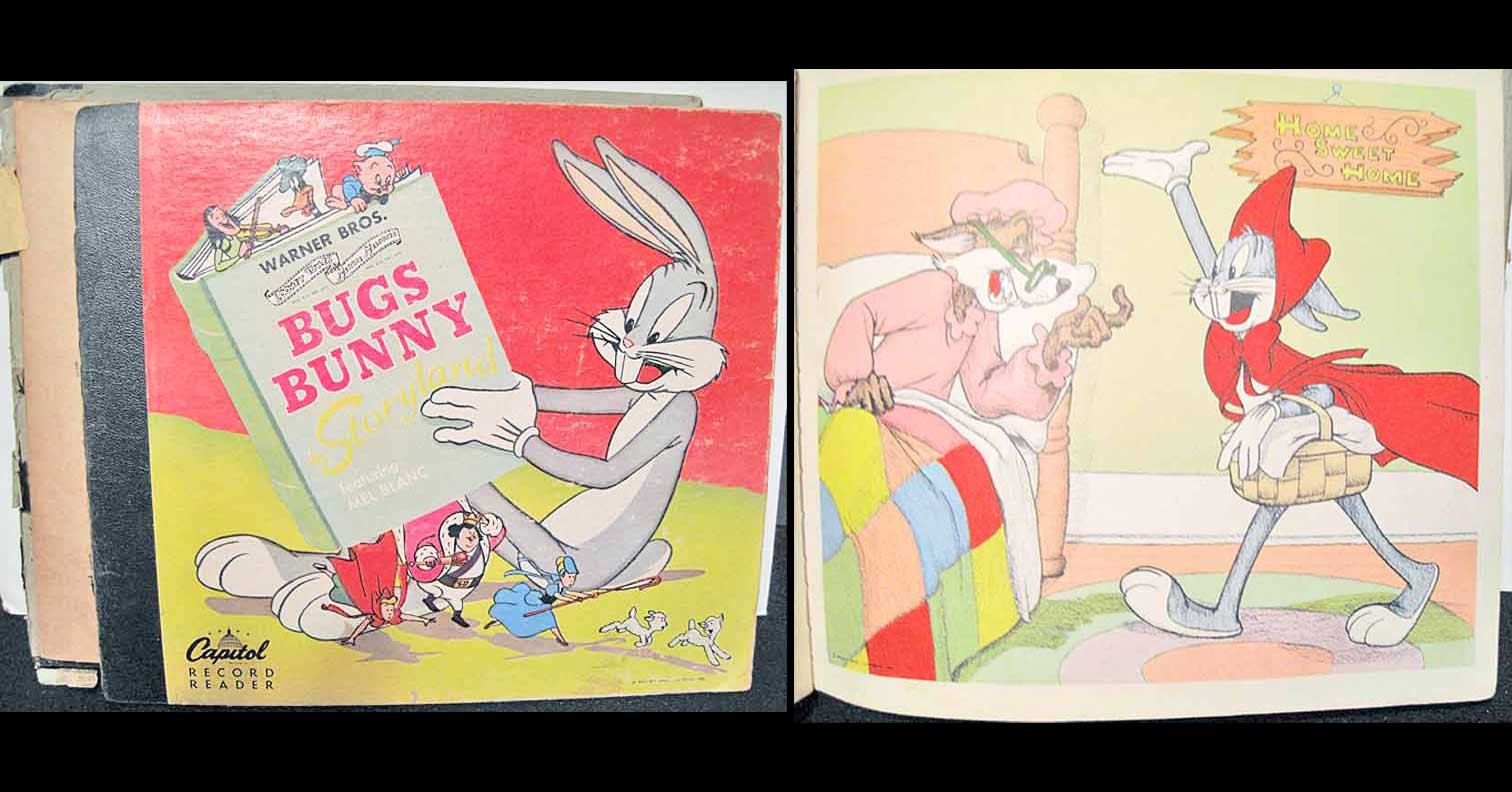 Bugs Bunny Storyland Mel Blanc 1949 Book and 2 Record Set Funk & Junk