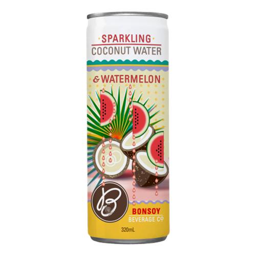 Bonsoy Sparkling Coconut Water & Watermelon 320ml Funki Munki