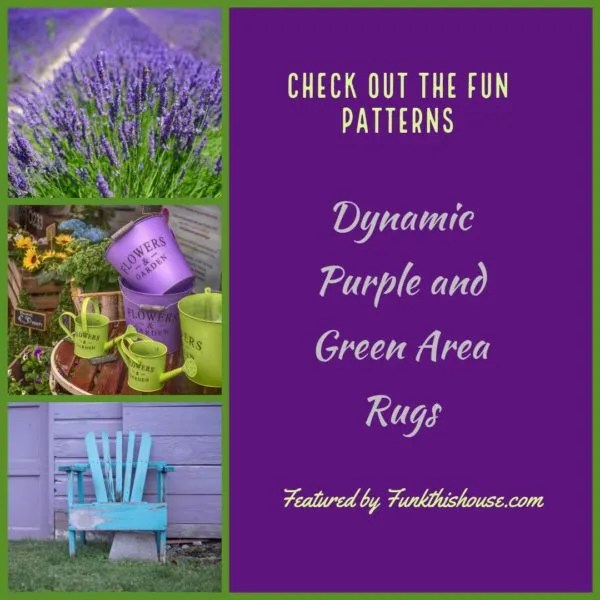 Funky Purple and Green Area Rugs, The Fresh Start Color Combo