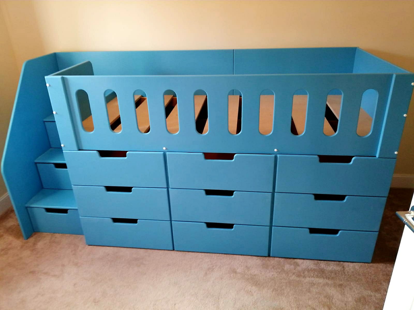 storage high sleeper stairs