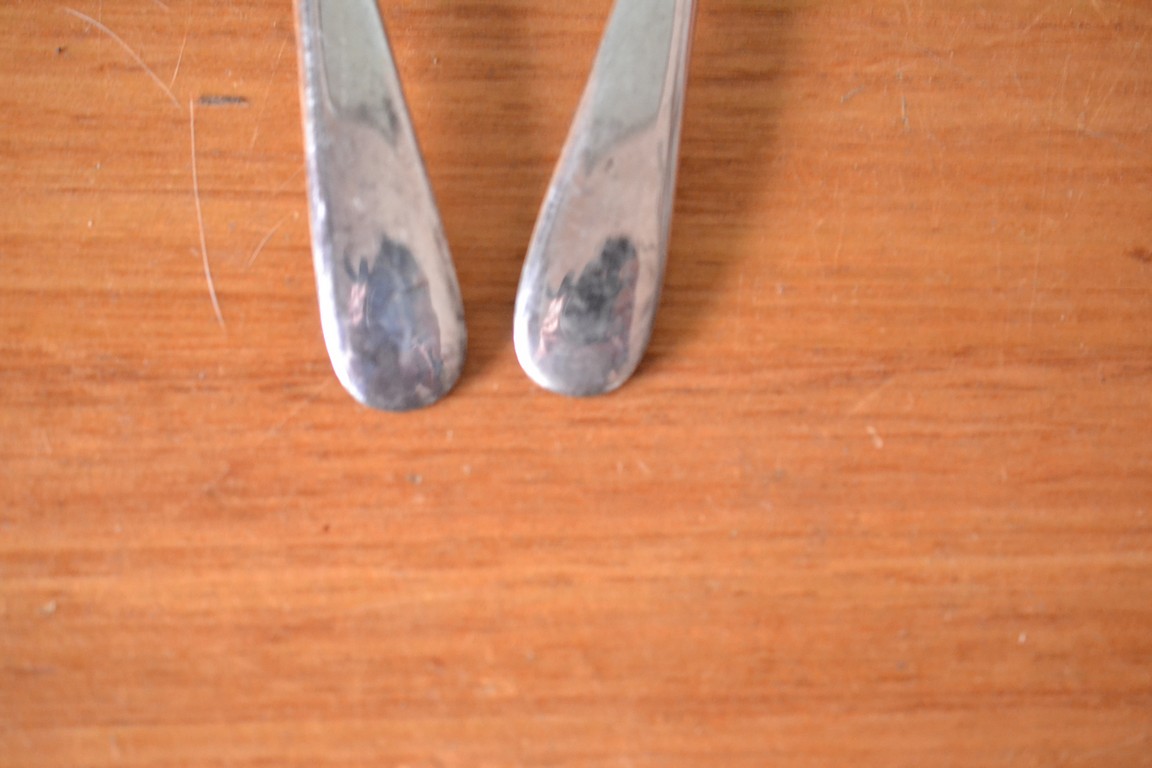 Vintage Salad servers Italy Silver plated set 19 wc Funky Flamingo