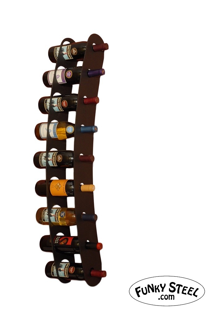 Wine Racks Wall Mounted Modern, Innovative Design by Funky Steel