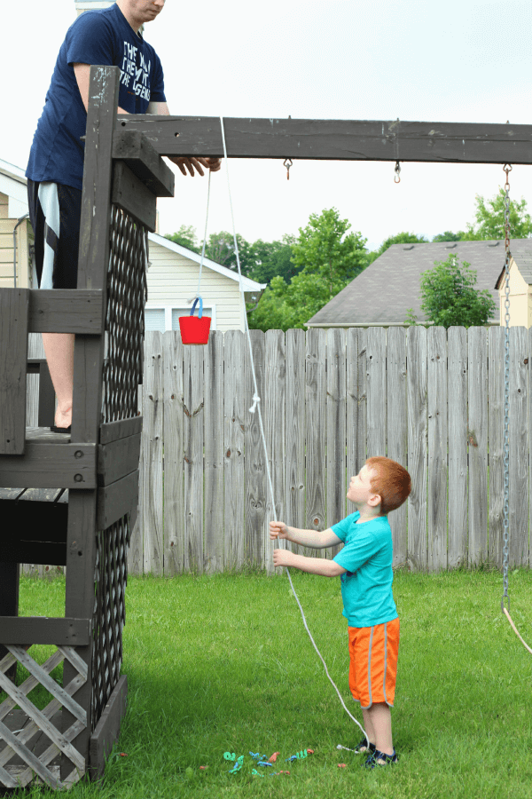 Learning Letters with a Rope Pulley Alphabet Activity