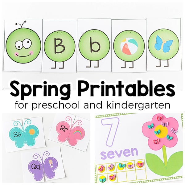 Spring Theme Printables And Activities For Preschool And Kindergarten