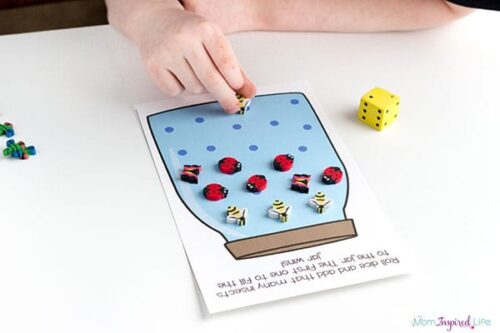 Bug Jar Counting Game for Kids