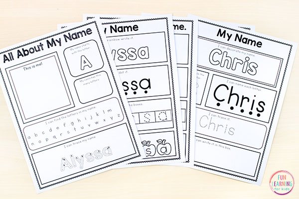 Name Writing Practice Activities And Name Tracing Worksheets
