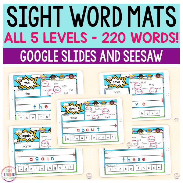 Free Printable Second Grade Sight Word Worksheets