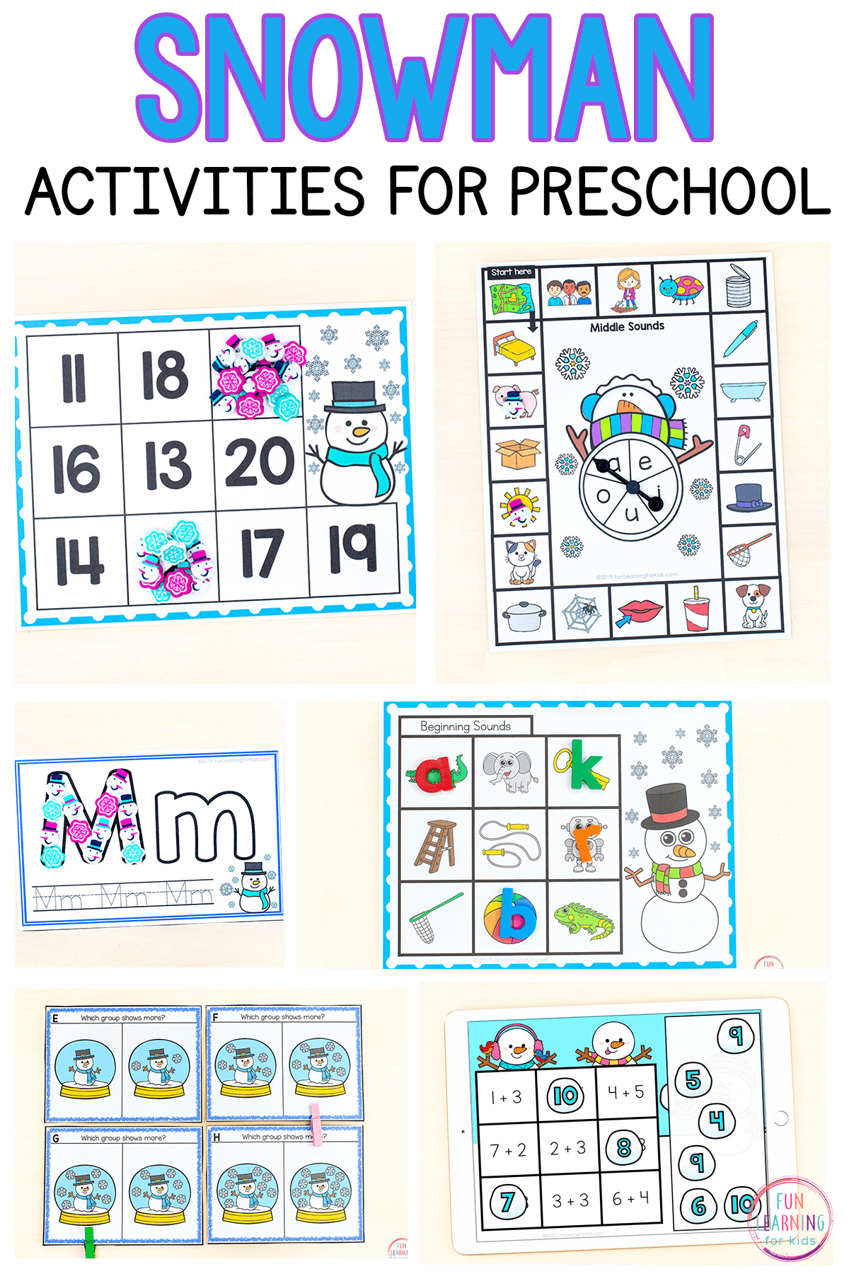 Snowman Rhyming Puzzles Fairy Poppins 35A