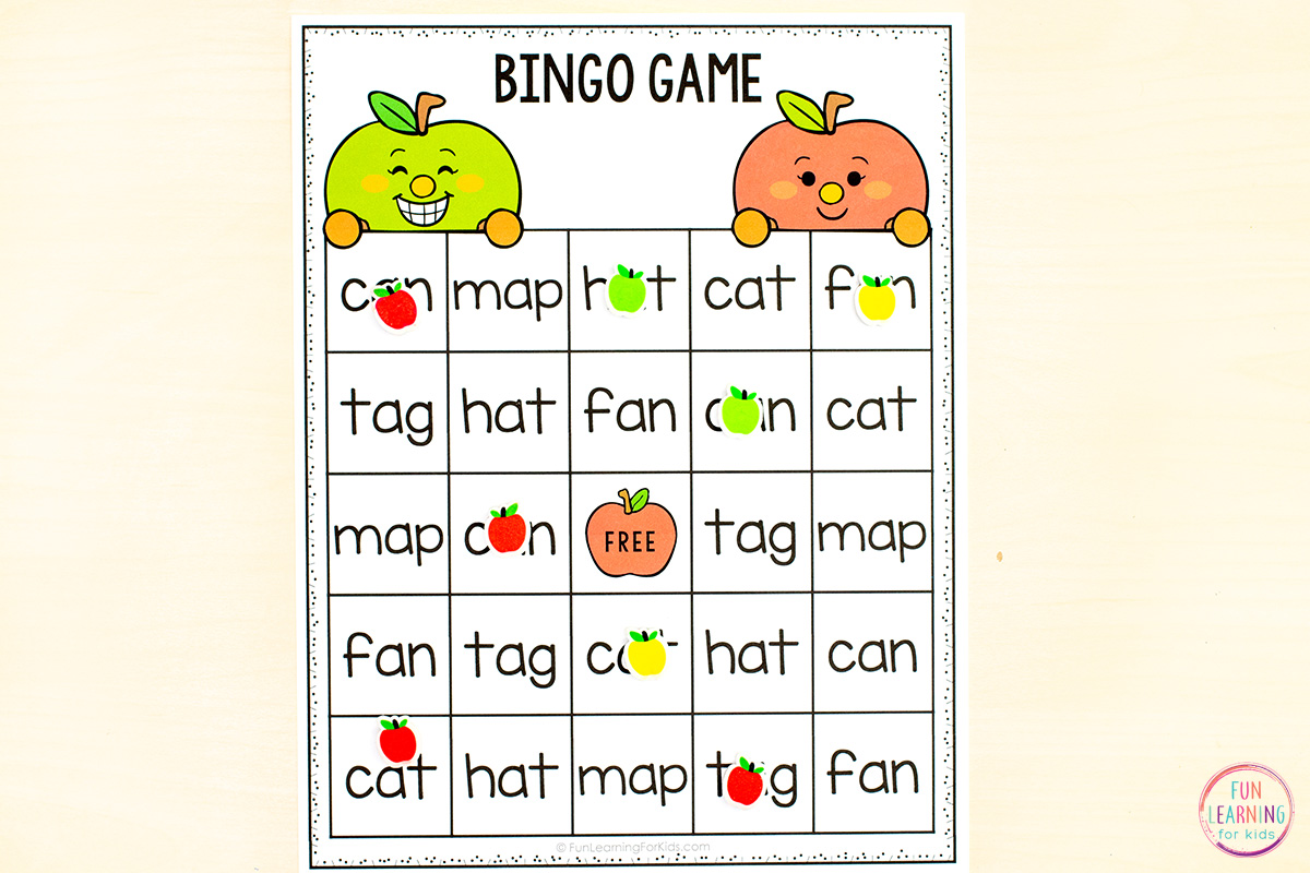 Editable Apple Theme Bingo Game