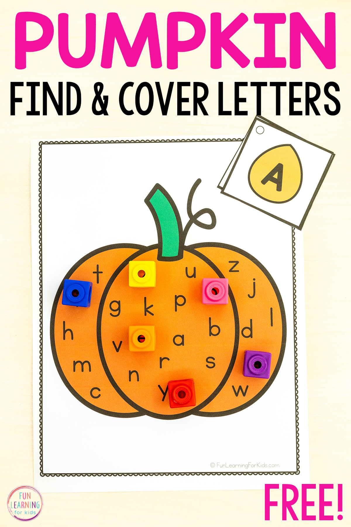 Pumpkin Find and Color the Letter Sheets Alphabet Activity