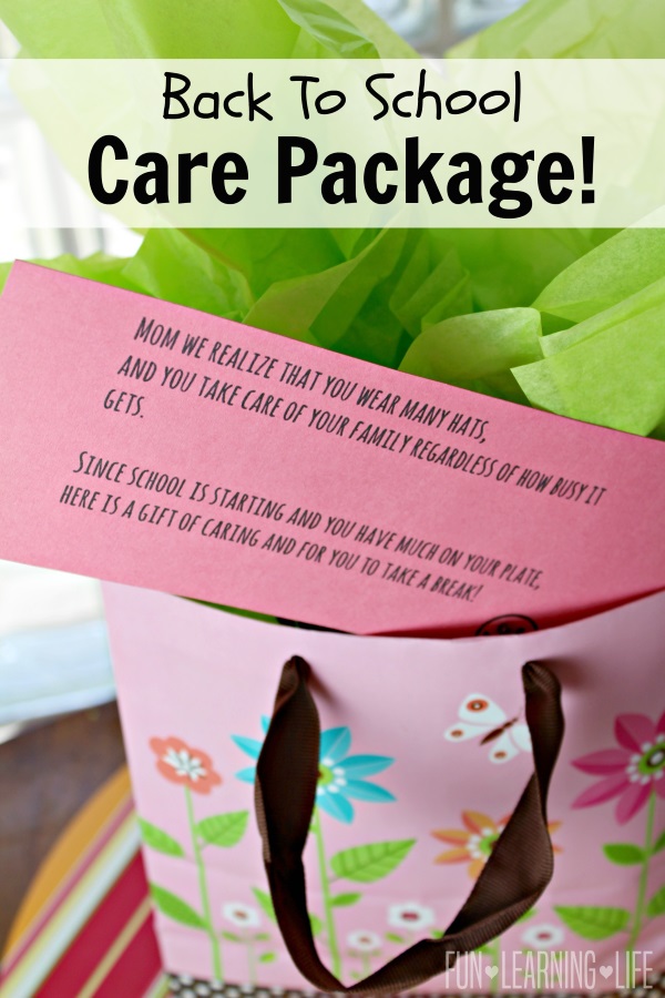 Back To School Care Package For Mom With Items From The Grocery Store