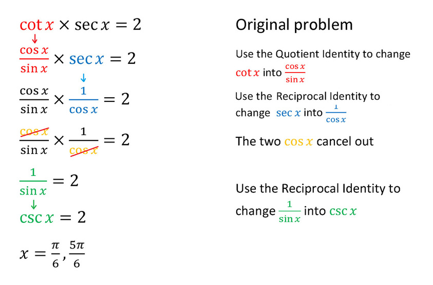 Solving Equations Medium Trig Identities