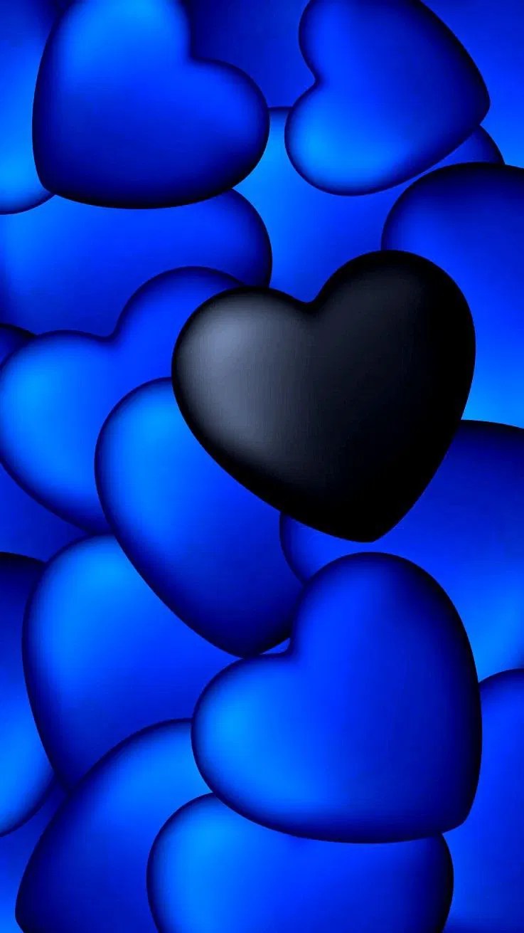 Cute Love Blue Wallpaper