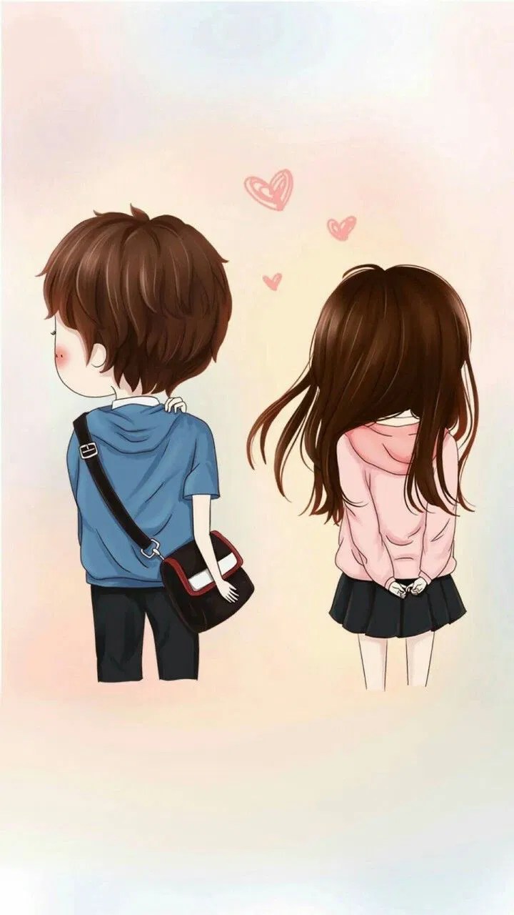 Cute Cartoon Couple Wallpaper Download MobCup