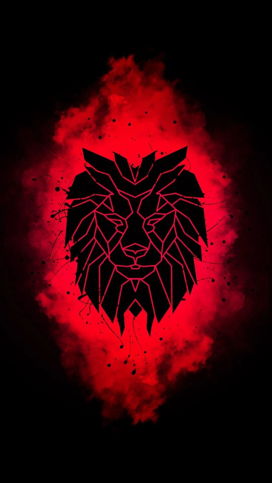 Black Lion With Red Eyes