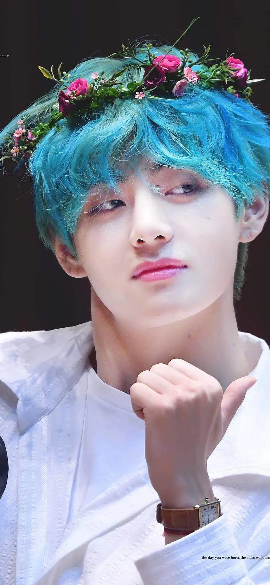 Bts V Blue Hairstyle Wallpaper Download MobCup