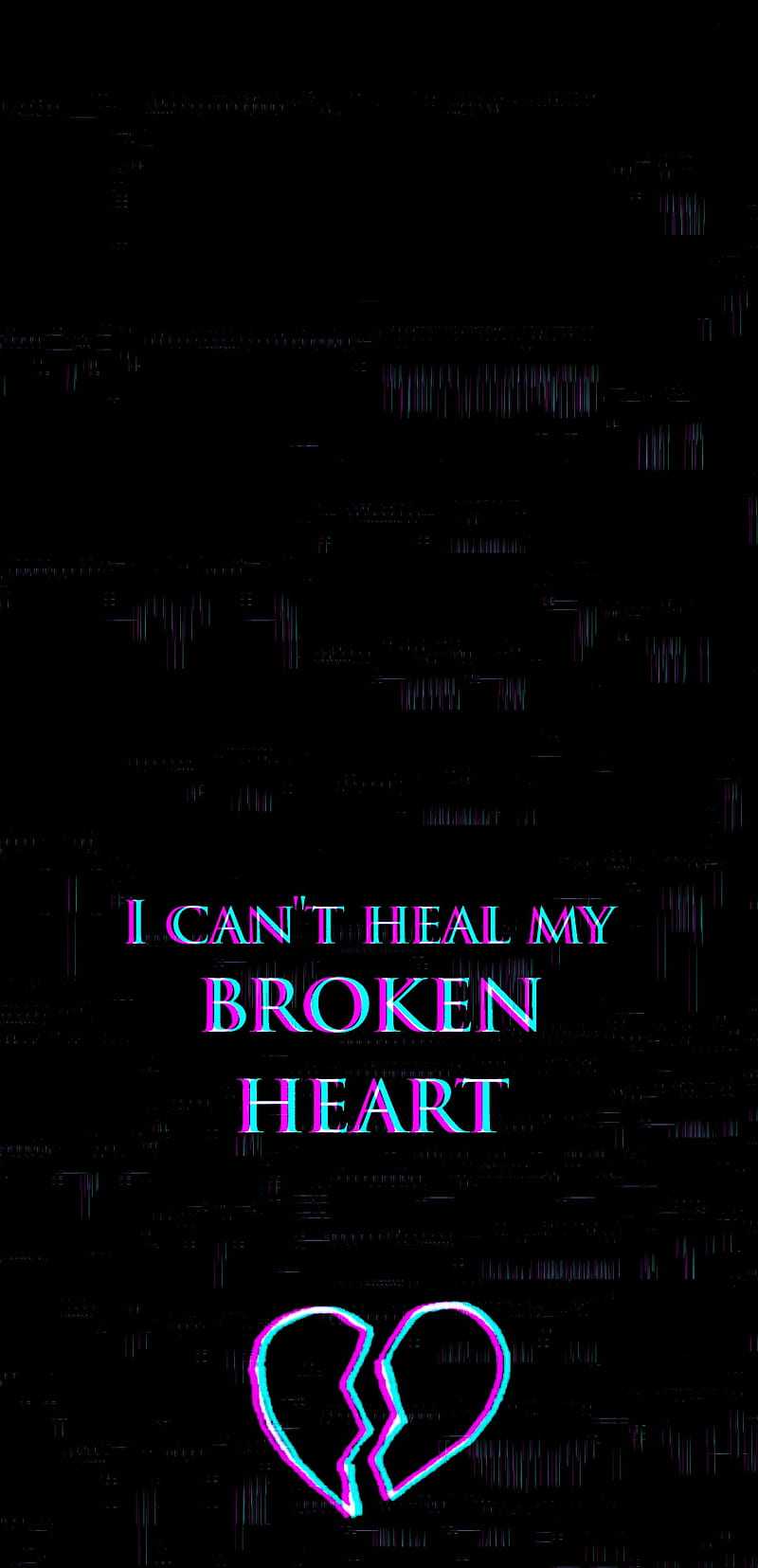 Black Broken Heart Wallpaper