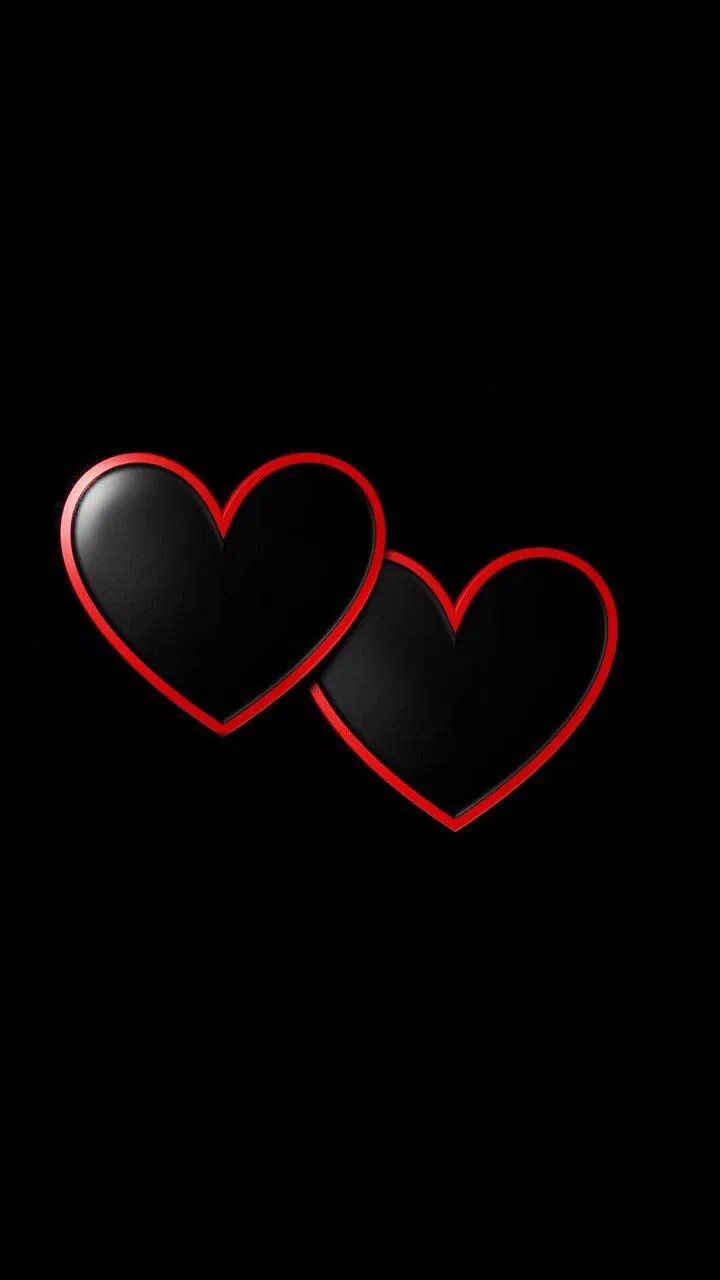 Red And Black Heart Wallpaper