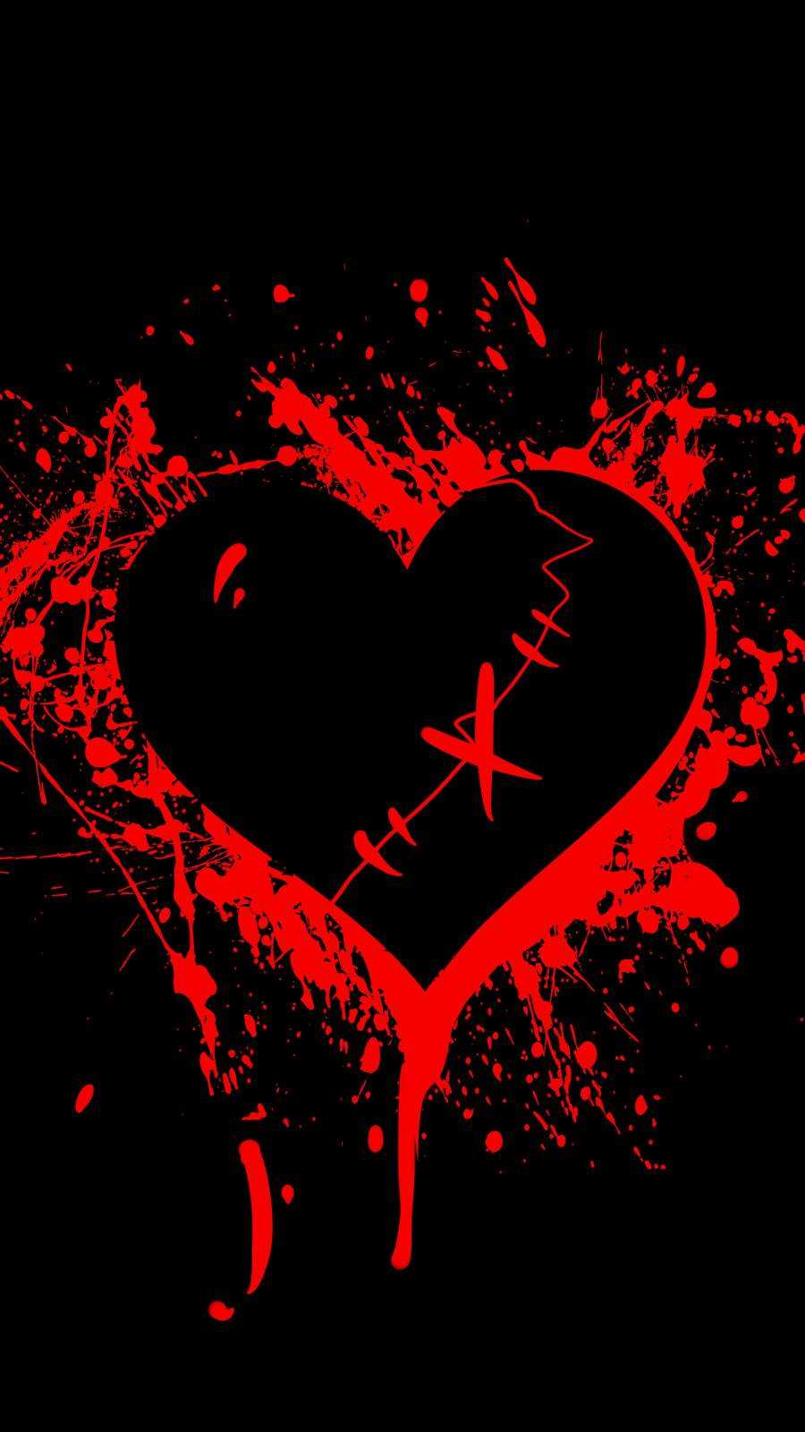Black Broken Heart Wallpaper