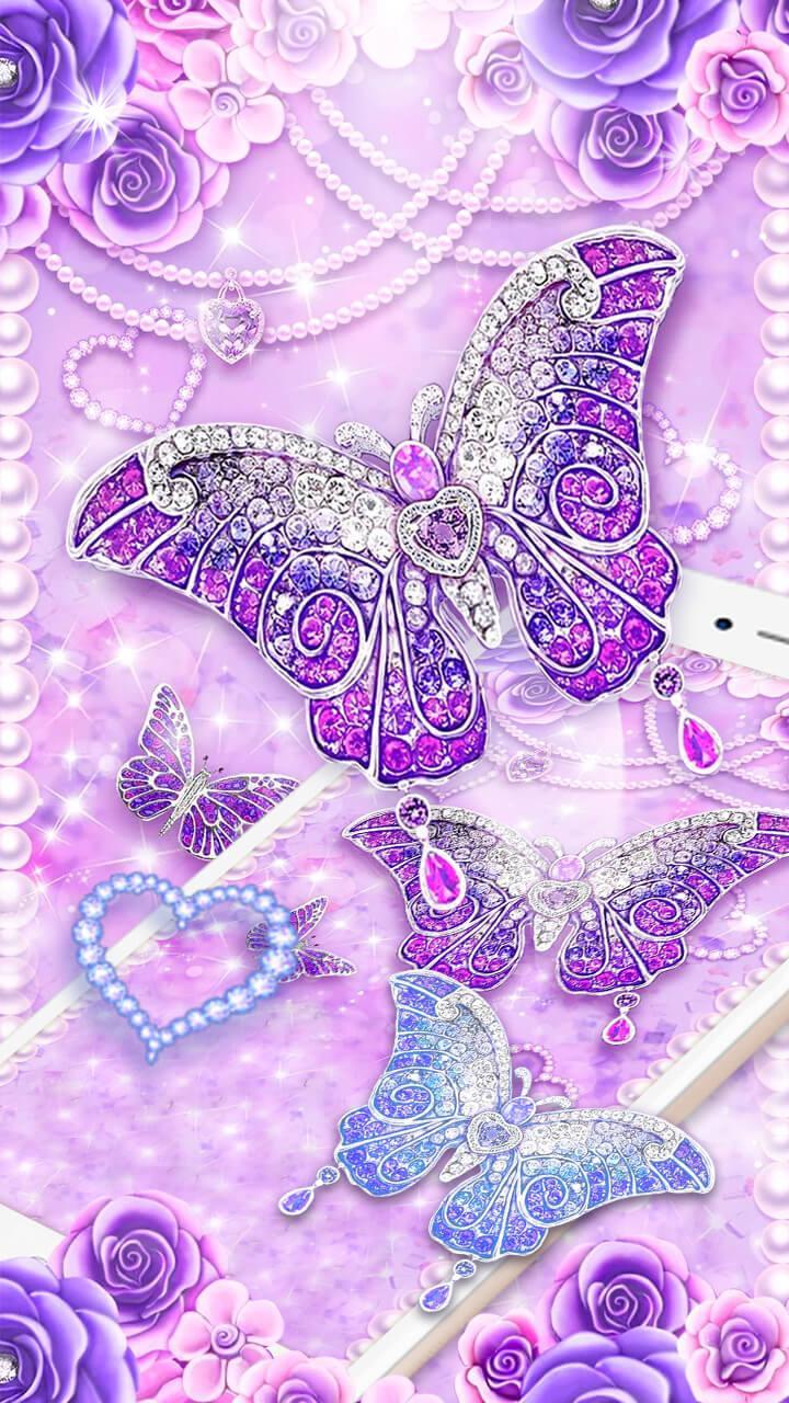 Glitter Butterfly Backgrounds